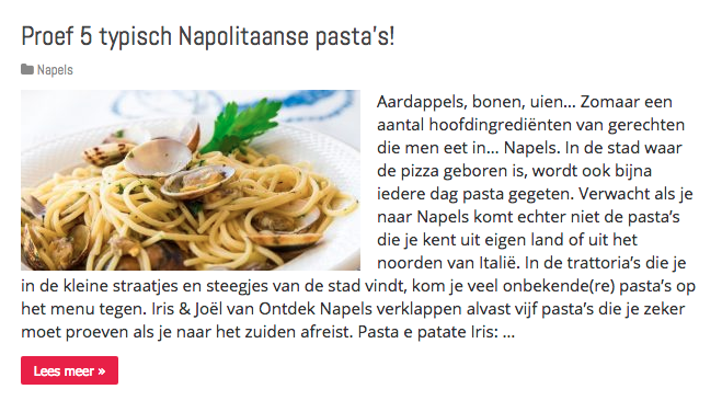 5 typische napolitaanse pasta's napels