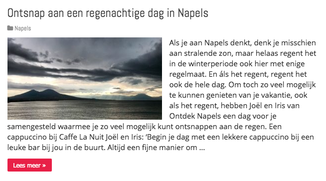 regen napels tours gids
