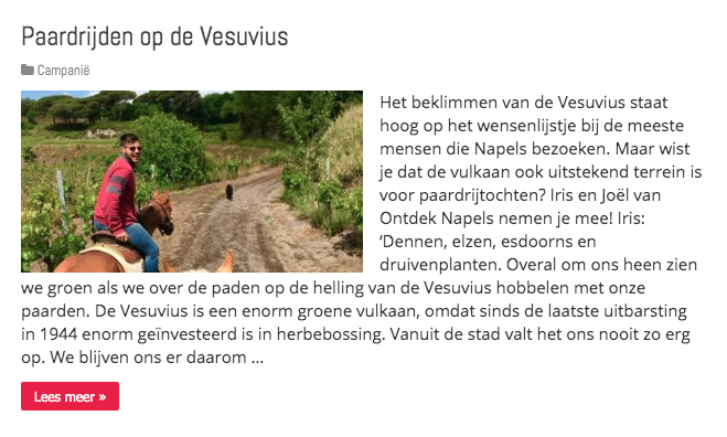 paardrijden vesuvius